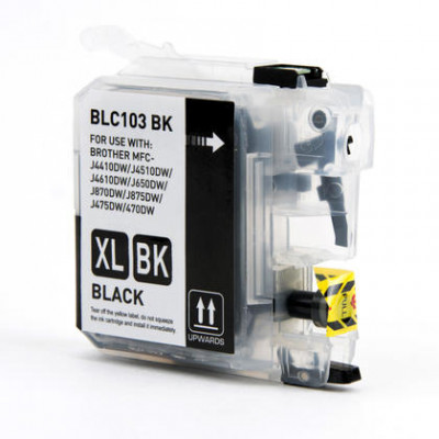 Brother LC103BK Compatible Black Ink Cartridge High Yield - 1/Pack